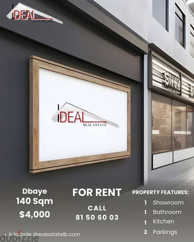 140 sqm shop for rent in  Dbayeh , maten REF#CE22100