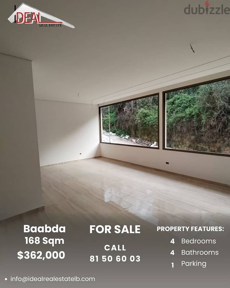 168 sqm Apartment for sale in Baabda REF#SSH308 0