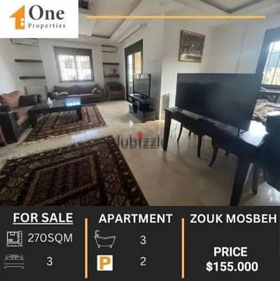 FURNISHED APARTMENT FOR SALE IN ZOUK MOSBEH