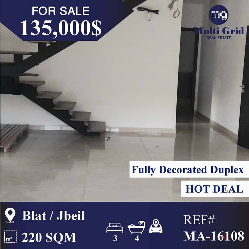 MA-16108 / Duplex for Sale in Blat, دوبلكس للبيع في بلاط 0