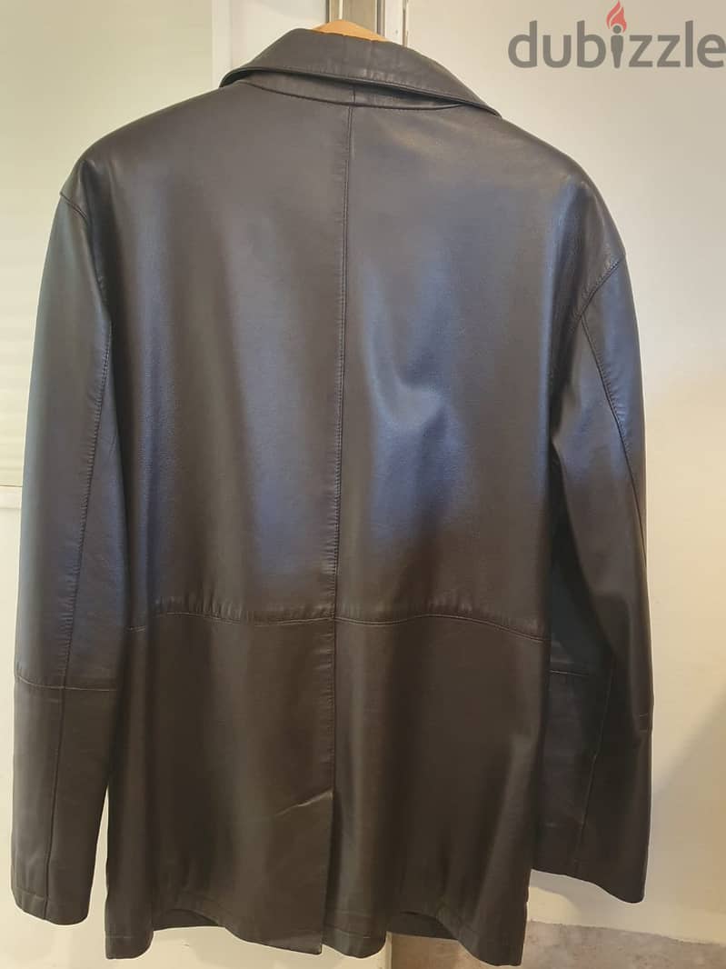 Genuine premium Dark Brown leather jacket 1