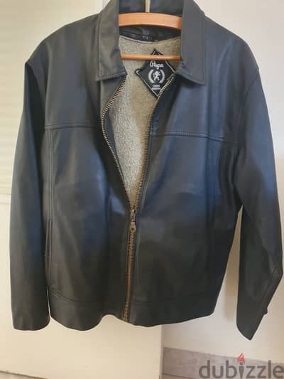 Premium black leather jacket