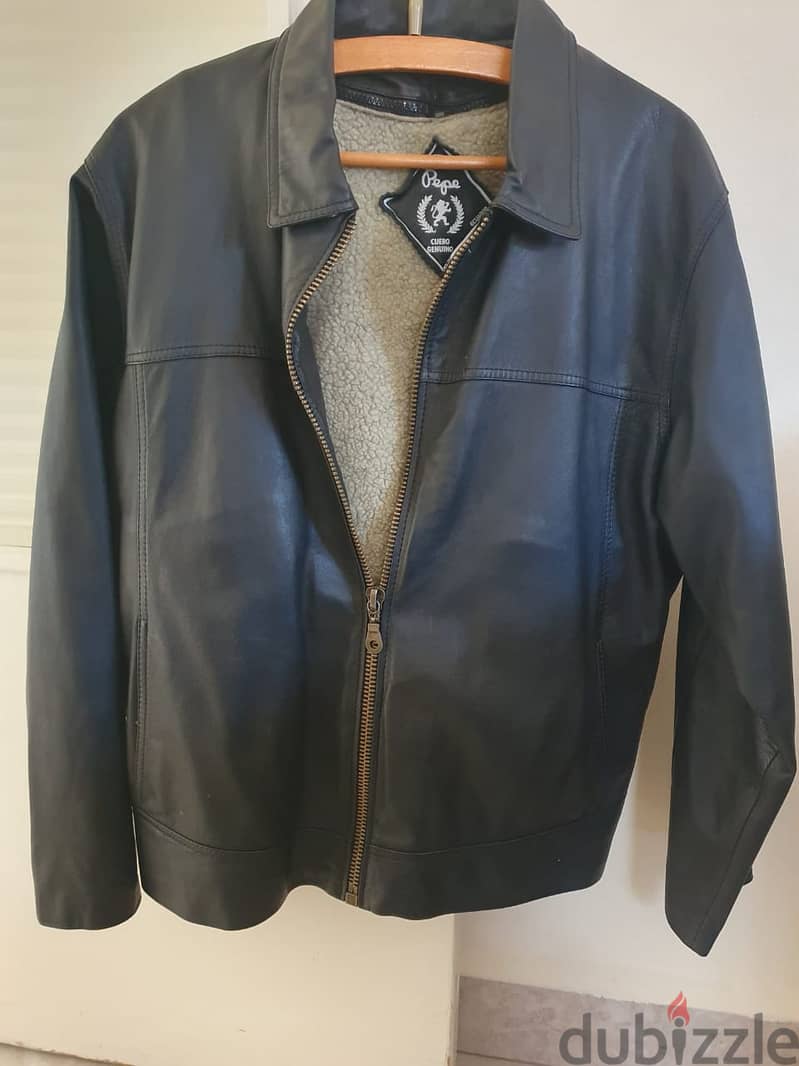 Premium black leather jacket 0