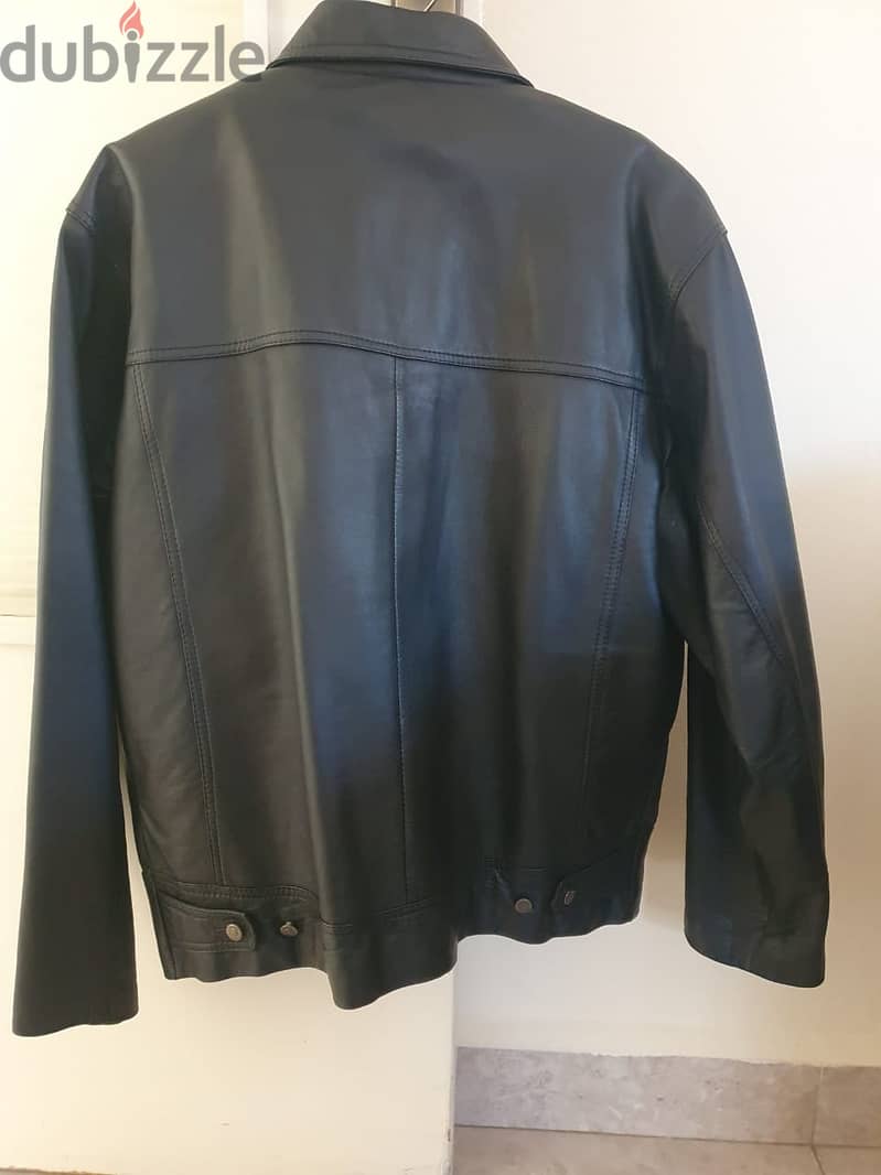 Premium black leather jacket 1