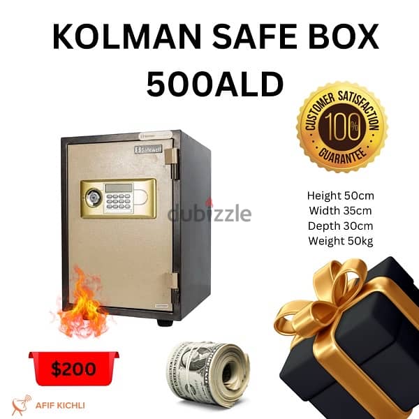 Kolman Safe Box all Sizes New 5