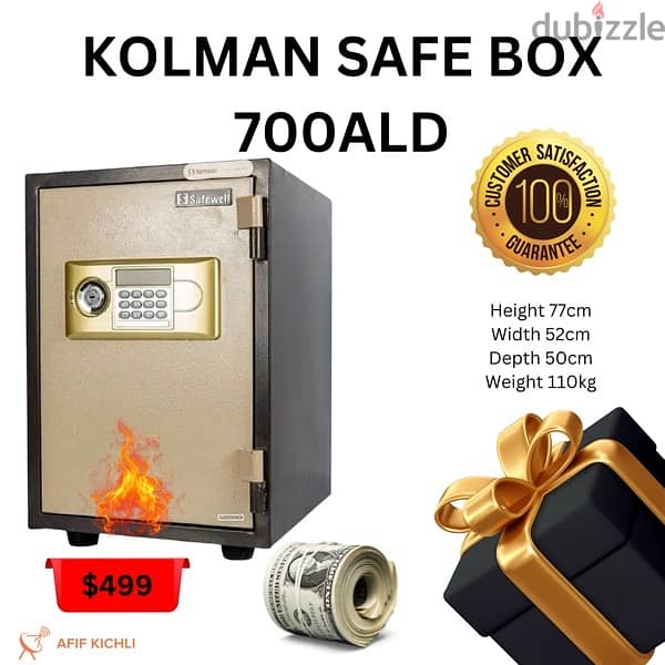 Kolman Safe Box all Sizes New 12