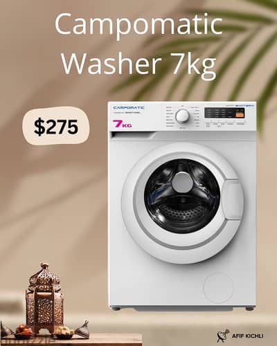 Campomatic Samsung 7kg Washing Machine غسالة كفالة شركة