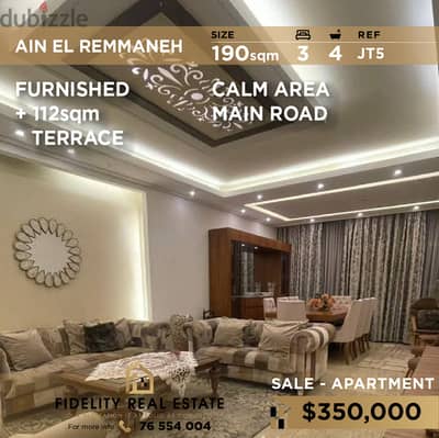 Apartment for sale in Ain El Remmaneh JT5 شقة مفروشة للبيع