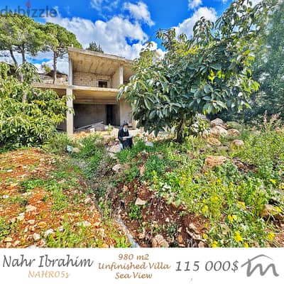 Bezhel - Nahr Ibrahim | 980m² Land with 2 Floors Unfinished Villa/Home