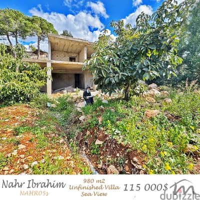 Bezhel - Nahr Ibrahim | 980m² Land with 2 Floors Unfinished Villa/Home