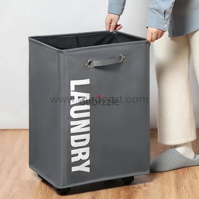 Rolling Laundry Basket – 70L w/ Smooth Wheels & Mesh Bag 5