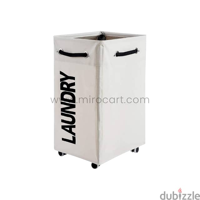 Rolling Laundry Basket – 70L w/ Smooth Wheels & Mesh Bag 13