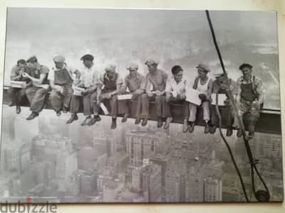 Lunch Atop a Skyscraper, New York Construction, year 1932 photo reprin