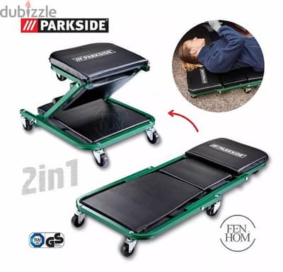 parkside car creeper&stool foldable