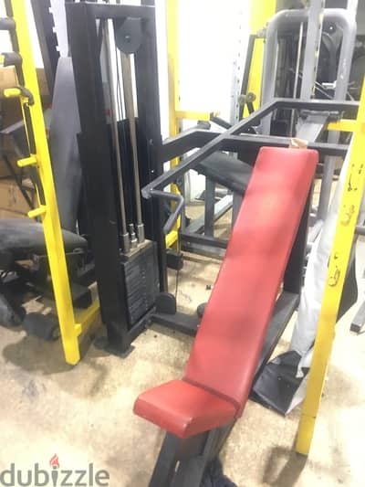 incline chest press machine like new