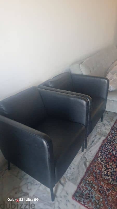 leather sofa كنبايات جلد 2