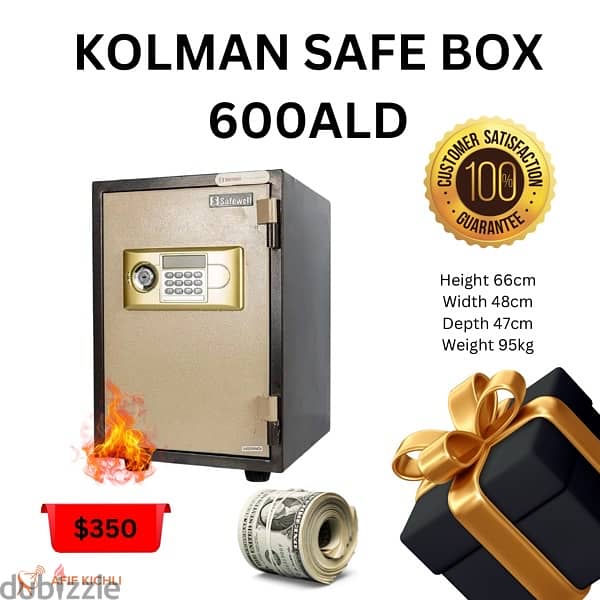 Kolman Safe Box all Sizes New 3