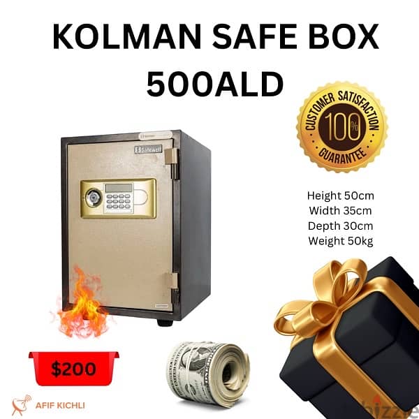 Kolman Safe Box all Sizes New 5