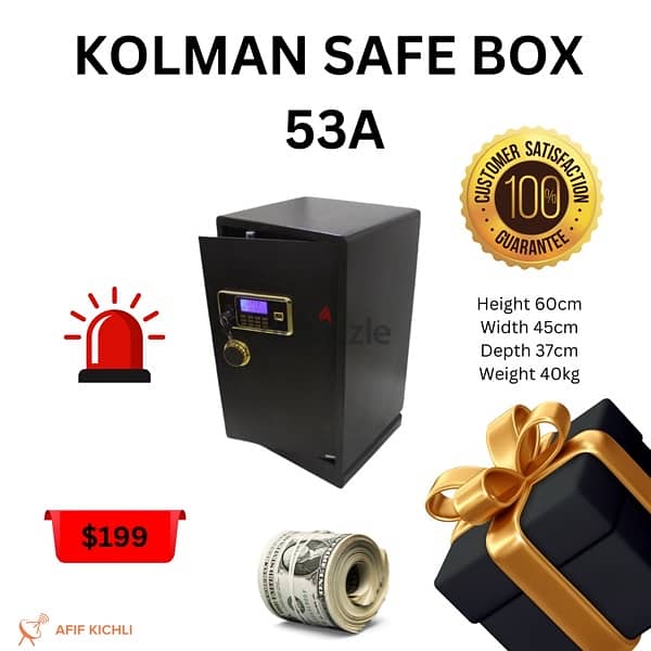 Kolman Safe Box all Sizes New 16