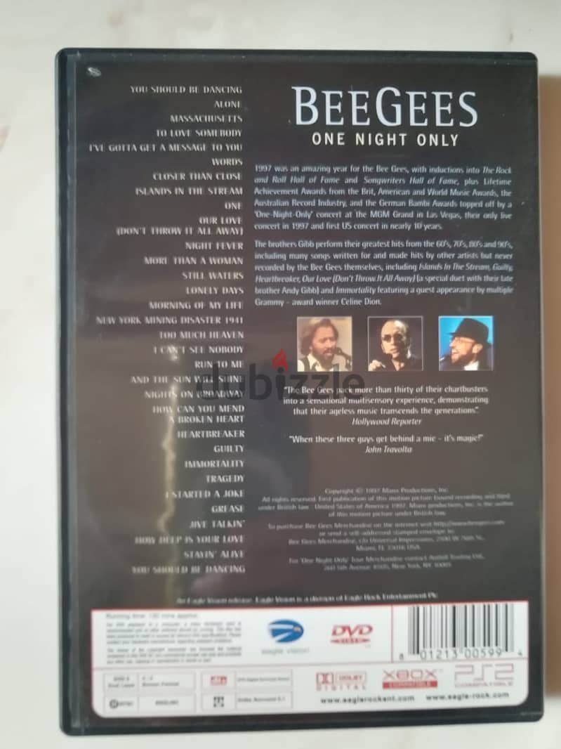 Bee Gees one night only DVD 2