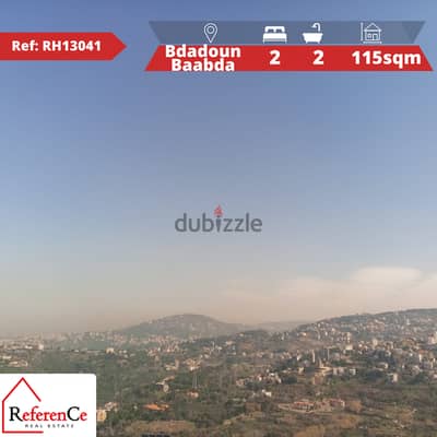 Apartment with  panoramic view in Baabda شقة مع اطلالة في بعبدا