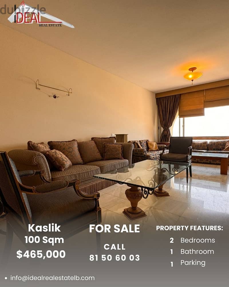 100 SQM fully Furnished Chalet for sale in Kaslik REF#KZ245 0