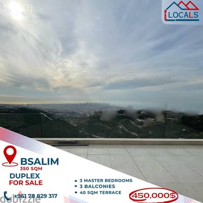 350 SQM Duplex For Sale in Bsalim