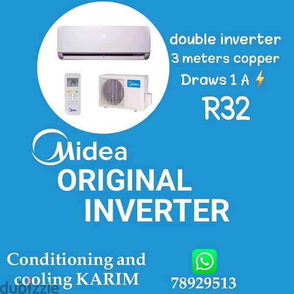 Ac midea original 9000 Duble inverter , gaz R32 5gear 0