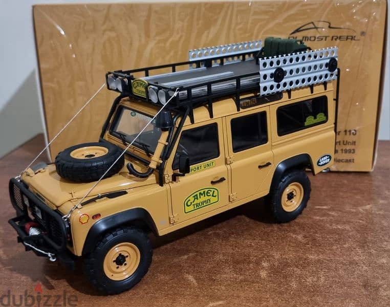 diecast almost real land rover defender camel trophy 3