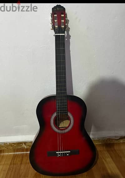 Aileen AC-811 34" Classical Guitar Redburst Color in Perfect Condition