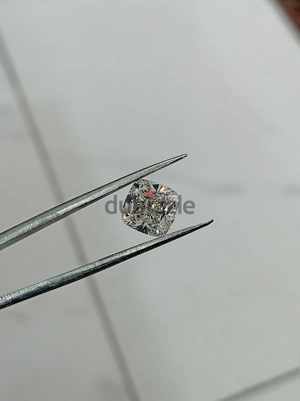 certified diamond. hrd. 3.01 ct H si1  cushion 1