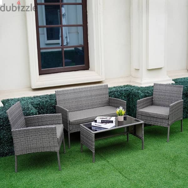 Outdoor grey set - طقم رزين خارجي 1