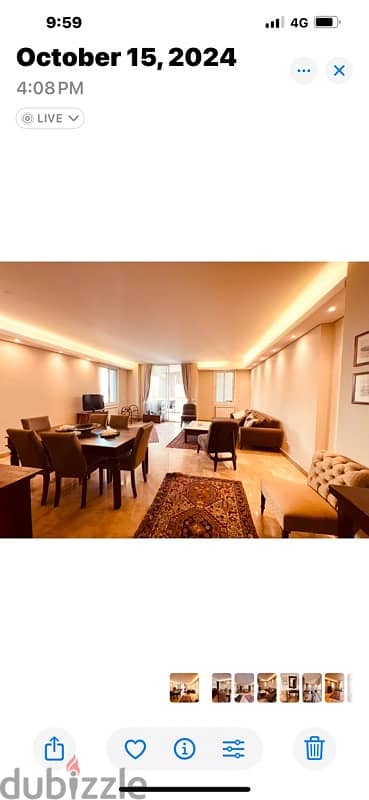 Achrafieh New Fully Furnished 3 bdr 4 bath Balconies 2 Pkg Concierge