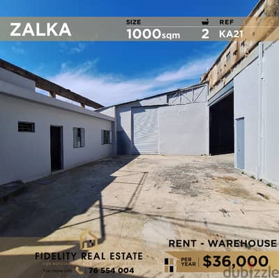 Warehouse for rent in Zalka KA21 مستودع للإيجار  في الزلقا