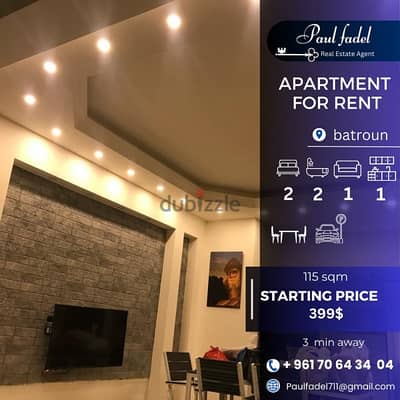 cozy apartment for rent located batroun