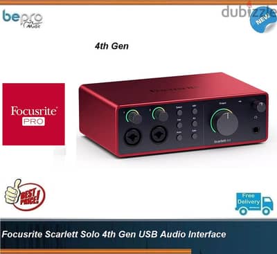 Focusrite Scarlett Solo G4 Audio Interafce,4th Gen USB Audio Interface