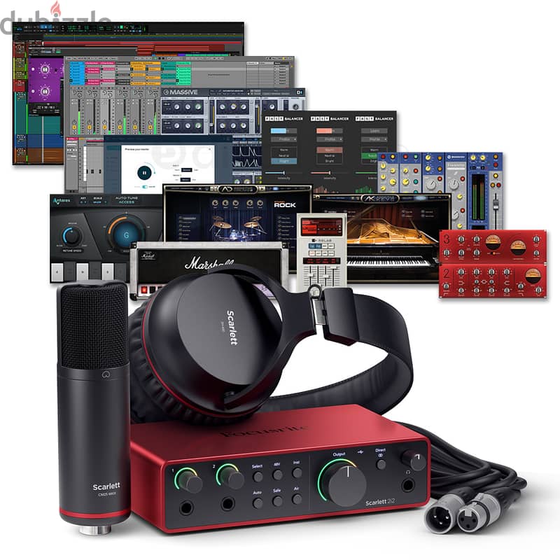 Focusrite Scarlett 2i2 Studio G4 Recording Pack,4th Gen Bundle 4