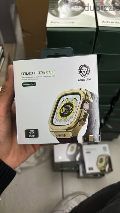 Green lion styled ultra case 49mm gold Amazing & good offer