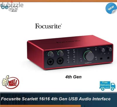 Focusrite Scarlett 16i16 G4 USB Audio Interface,4th Gen Audio