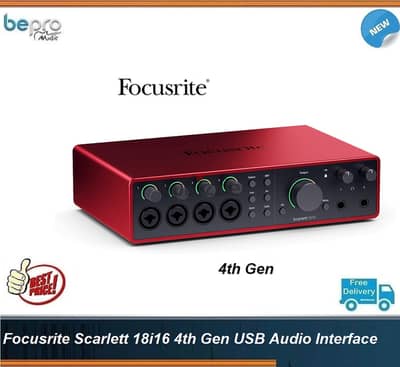 Focusrite Scarlett 18i16 G4 USB Audio Interface,4th Gen USB Audio