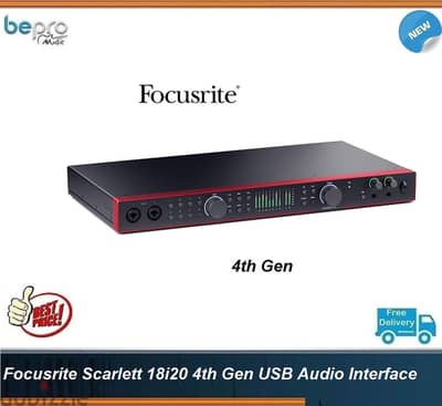 Focusrite Scarlett 18i20 G4 USB Audio Interface,4th Gen USB Audio