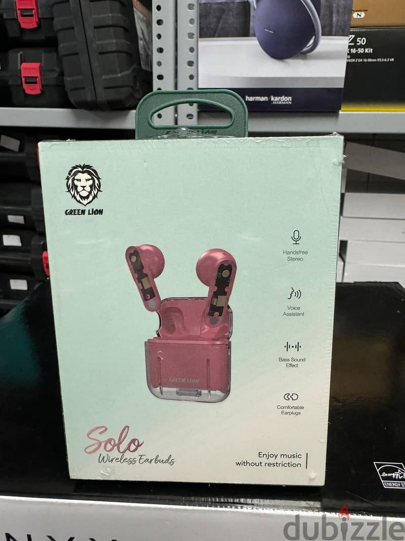 Green lion solo wireless earbuds pink Original & Best offer 0