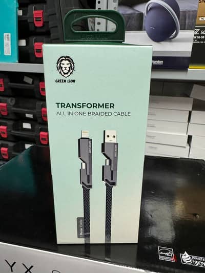 Green lion transformer 4 in 1 braided cable Exclusive & new offer