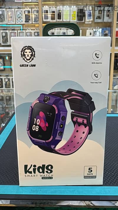 Green lion kids smart watch series-5 purple