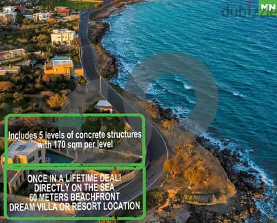 Rare Beachfront,prime investment in Kfar Abida/كفرعبيدا  REF#MN118609