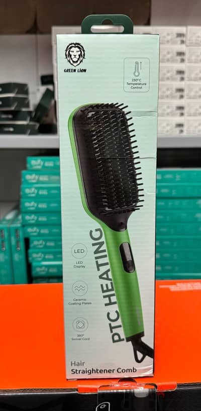 Green lion Hair Straightener Comb