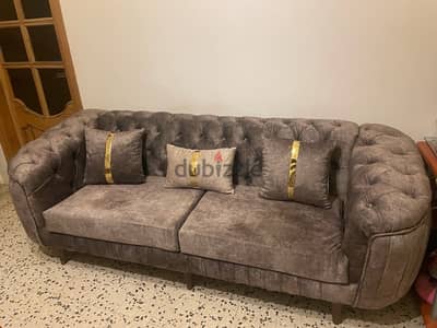 SOFA, 3 seater, with cushions.