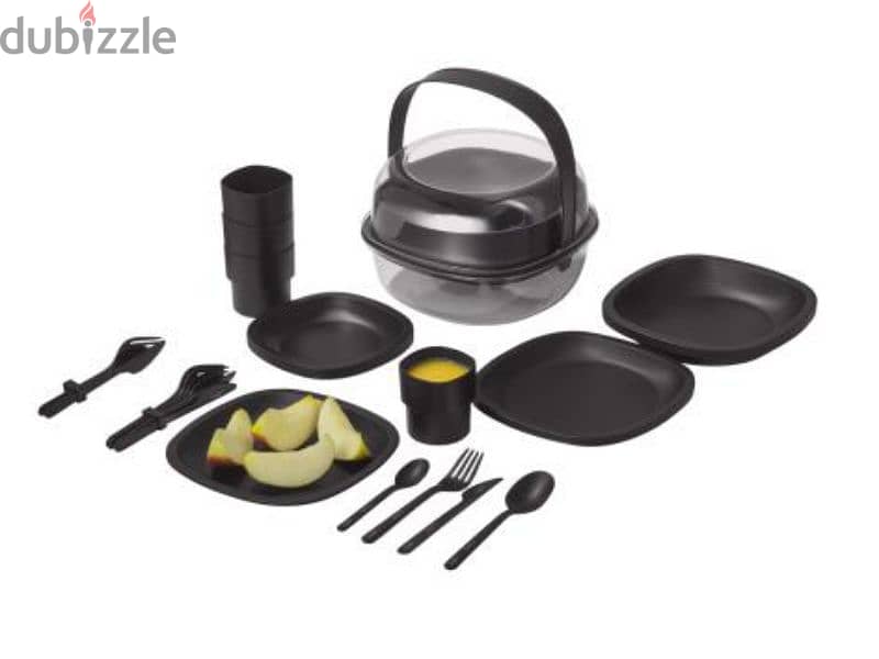 rocktrail 33 piece camping tableware set 1