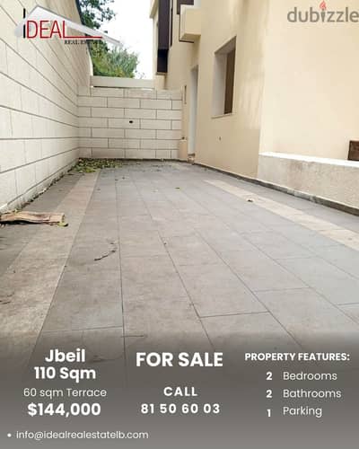 130 SQM  apartment with Terrace for sale in Jbeil REF#JH17497