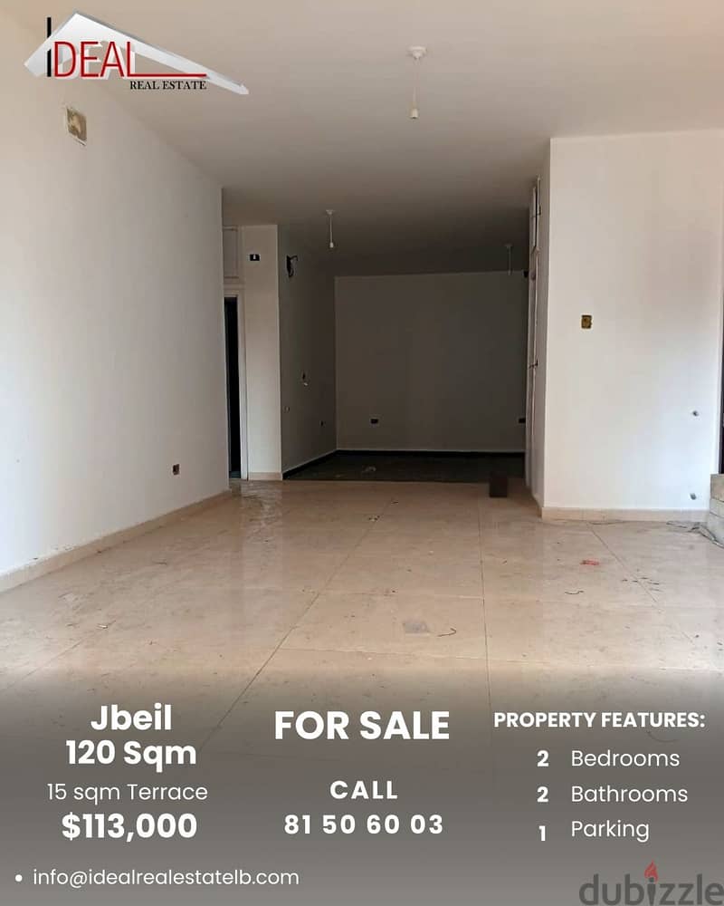 125 SQM  Apartment with Terrace for sale in Jbeil  REF#JH17498 0